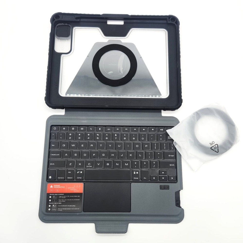 iPad Pro 11 iPad Air 5 4‎ Case with Keyboard Trackpad Backlit Nillkin Black - Picture 6 of 12